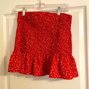 Red skirt